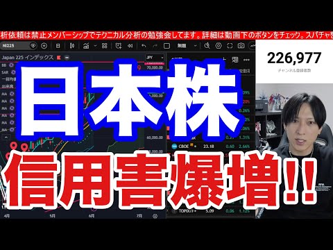 6/2【緊急.日本株信用害が大爆増‼】日経平均乱高下でSQ波乱あるか。SaaS関連銘柄ソニー、任天堂上昇。バリュー株乱… サムネイル