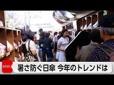 日傘トレンドは「遮熱」遮熱率67％特殊生地の日傘も　酷暑で身を守るアイテムに サムネイル