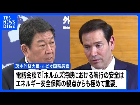 茂木外務大臣と米ルビオ国務長官が電話会談　ホルムズ海峡の航行安全に向け連携へ　艦船派遣の要請はなし｜TBS NEWS…