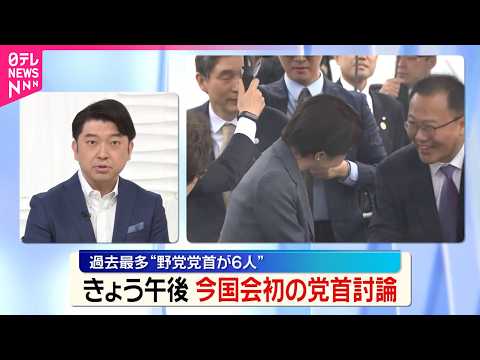【今国会初の党首討論】20日午後  過去最多“野党党首が6人” サムネイル