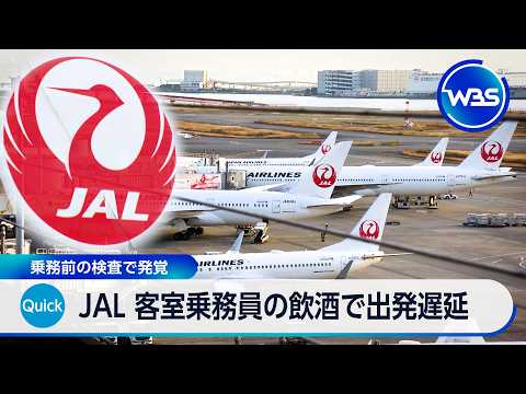 JAL 客室乗務員の飲酒で出発遅延 乗務前の検査で発覚【WBS】 サムネイル
