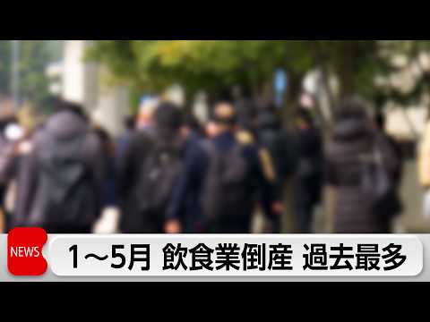倒産した飲食業の件数 1～5月で過去最多 価格転嫁による客離れや客単価の下落などが原因 サムネイル