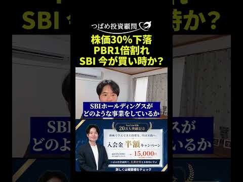 株価30%下落 PBR1倍割れ SBI 今が買い時か?