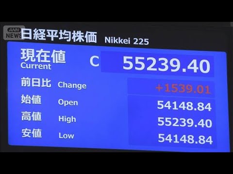 日経平均1500円超上昇　春闘結果も押し上げ(2026年3月18日)