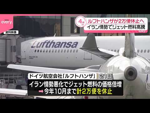 【ドイツ･航空会社ルフトハンザ】10月まで合計2万便を休止すると発表 サムネイル