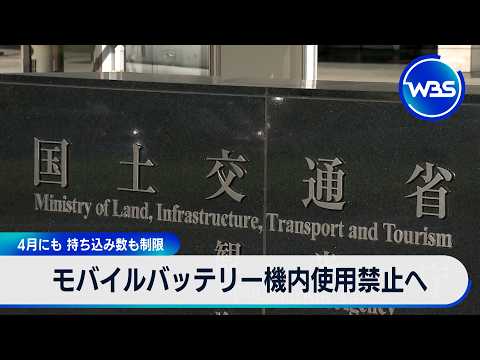 モバイルバッテリー機内使用禁止へ 4月にも 持ち込み数も制限【WBS】 サムネイル