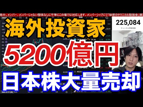 3/26【海外投資家が日本株5200億円大量売却‼日経平均配当落ち後下落再開か⁉】中東懸念で株式市場不安定。ドル円15…