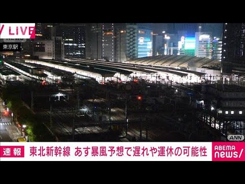 東北新幹線　12日午前から運休や遅れの可能性　低気圧発達で強風の見込み　JR東日本(2026年4月11日) サムネイル