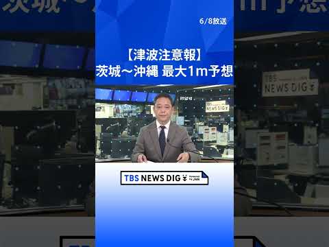 【津波注意報】茨城から宮古島・八重山地方にかけて　フィリピン発生の地震に伴い 予想される津波の高さは高いところで1メー… サムネイル