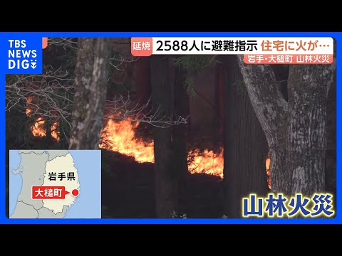 岩手県大槌町の山林火災“2500人以上に避難指示”いまだ延焼中「こわい」「寝ていない」｜TBS NEWS DIG サムネイル
