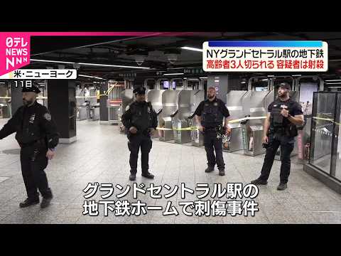 【NYで切りつけ】ターミナル駅の地下鉄ホームで高齢者3人切りつけられる　容疑者は射殺 サムネイル