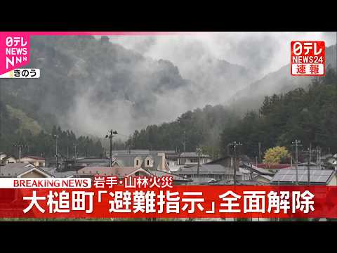 【速報】岩手･山林火災  大槌町の｢避難指示｣全面解除 サムネイル