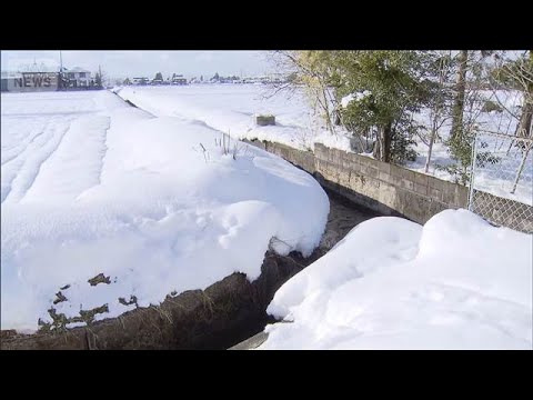 雪かき中に転落か　用水路で溺れ80代の男性死亡　富山市(2026年1月28日) サムネイル