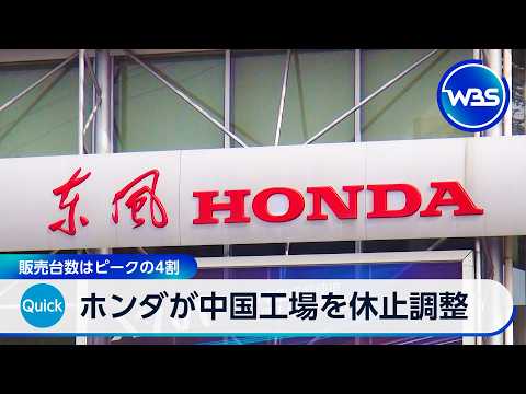 ホンダが中国工場を休止調整 販売台数はピークの4割【WBS】