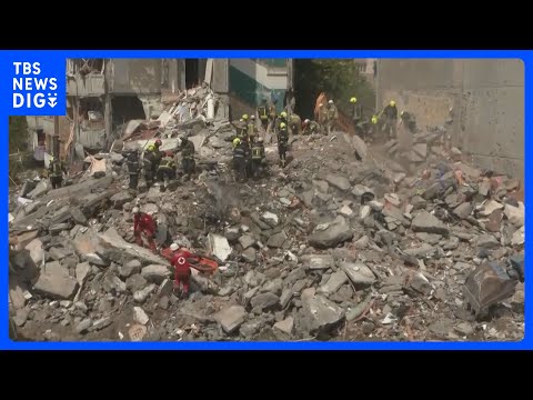ロシア軍 ウクライナに“最大規模”攻撃　キーウで16人死亡　南部では国連機関の車両にも被害｜TBS NEWS DIG サムネイル
