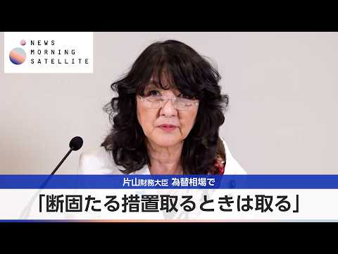 片山財務大臣 為替相場で 「断固たる措置取るときは取る」【モーサテ】 サムネイル