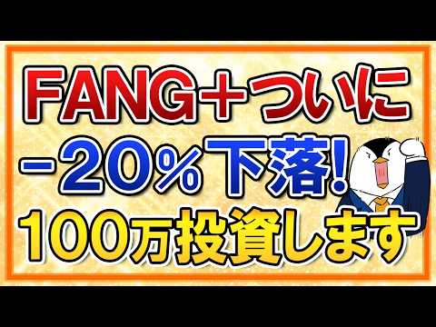 【ついに買い時？】FANG+が－20％大幅下落！僕は100万投資します