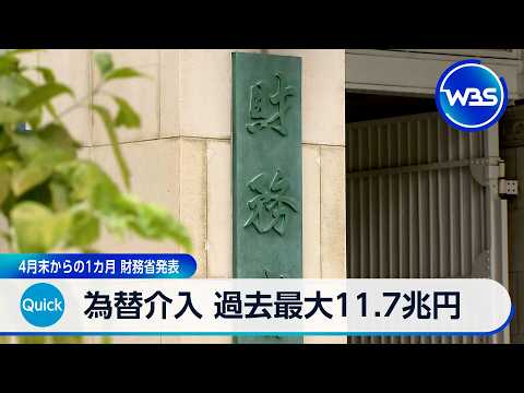 為替介入 過去最大11.7兆円　4月末からの1カ月 財務省発表【WBS】 サムネイル