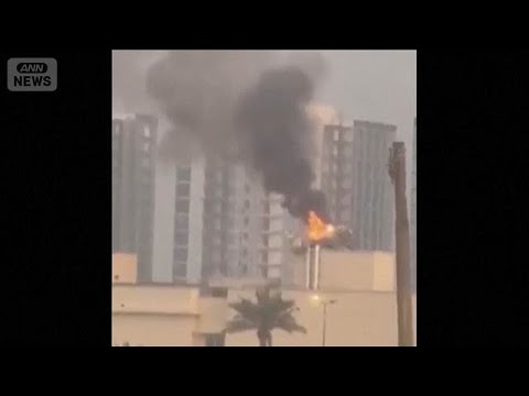 バグダッドの米大使館にミサイル攻撃　立ち上がる黒煙　敷地内のヘリポートが被害(2026年3月14日) サムネイル