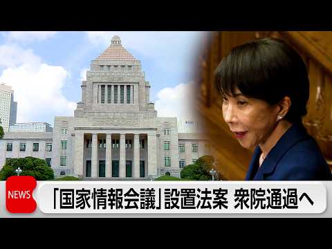 「国家情報会議」設置法案あす衆院通過へ 中道・国民が賛成に サムネイル