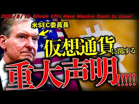 【重要】激震！米SEC委員長が重大声明。ビットコインETFはまだまだ資金流入可能！？最新ドル建てチャート分析【Bitc…