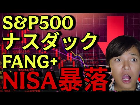 【米国株 暴落】S&P500 ナスダック FANG+で続落でNISA民が悲鳴！しばらく◯◯銘柄しか上昇しません。
