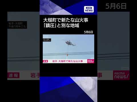 【ニュース】岩手・大槌町で新たな山火事　“鎮圧宣言”とは違う場所 shorts サムネイル