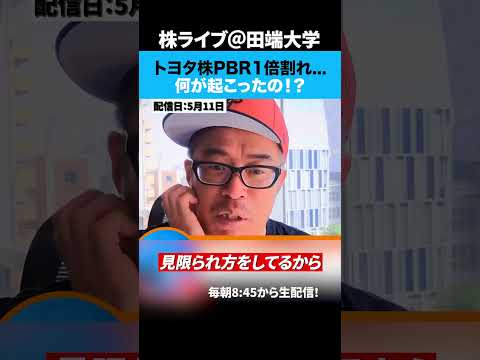 トヨタ株PBR1倍割れ...どこまで下がる？