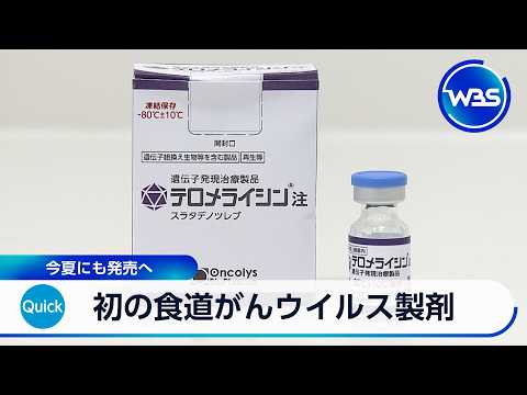 初の食道がんウイルス製剤 今夏にも発売へ【WBS】 サムネイル