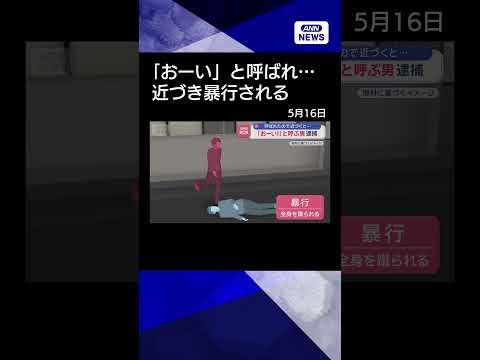 【ニュース】「おーい！」と呼ぶ男　その後…逮捕　近づいたら暴行されるshorts サムネイル