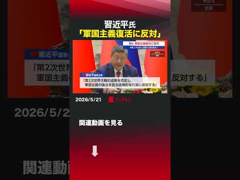 習近平氏「軍国主義復活に反対」 中露首脳会談  中国  ロシア  習近平  プーチン  軍国主義  アメリカ  エネル… サムネイル