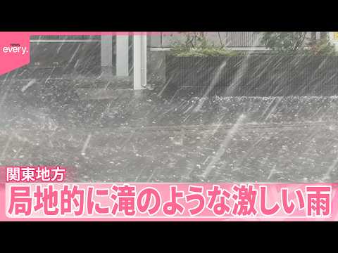 【天気が急変】関東の広範囲で雷雲発達  局地的に滝のような激しい雨 サムネイル
