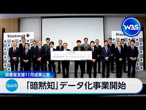 「暗黙知」データ化事業開始 経産省支援 11月成果公表【WBS】 サムネイル