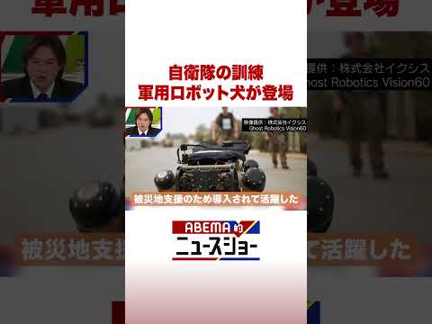 自衛隊の訓練 軍用ロボット犬が登場 ABEMA的ニュースショー Shorts サムネイル