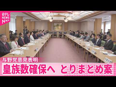 【皇族数の確保に向け】衆参両院の正副議長がとりまとめ案  与野党各党･各会派が意見表明 サムネイル