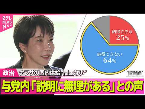 【政治】ナフサ説明「納得せず」6割超　与党内からも「説明に無理がある」との声 ──政治ニュースまとめ （日テレNEWS… サムネイル