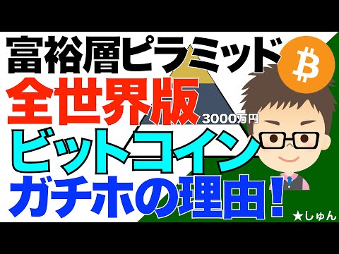 ビットコイン（BTC）ガチホの理由！〜富裕層ピラミッド・全世界版から学ぶ！ サムネイル