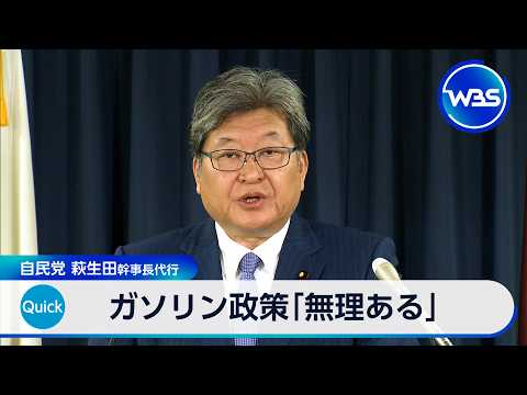 ガソリン価格抑える支援策「見直さず続けるのは無理ある」 自民党 萩生田幹事長代行【WBS】