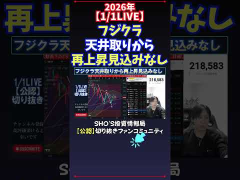 【1/1LIVE】フジクラ天井取りから再上昇見込みなし 日経平均株価 投資 サムネイル