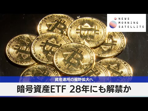 暗号資産ETF 28年にも解禁か　資産運用の裾野拡大へ【モーサテ】 サムネイル