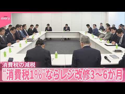 【消費税減税】“消費税1％”ならレジ改修3か月～半年程度かかる見通し サムネイル