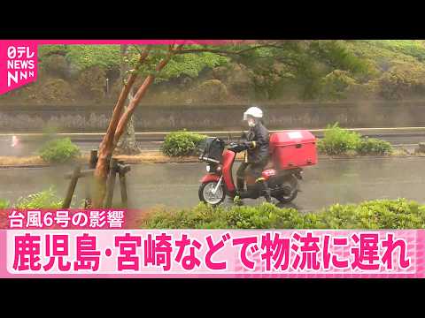 【台風6号】物流に遅れなど影響  鹿児島や宮崎などで集配停止も