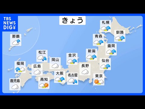 蒸し暑さアップ　変わりやすい空模様　北日本と北陸はお帰りの時間は本降りの雨に　来週は台風の影響を受けるおそれも｜TBS… サムネイル