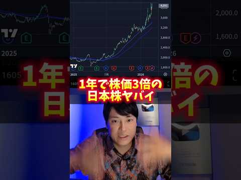 1年で株価3倍の日本株！理由ヤバイ！ サムネイル