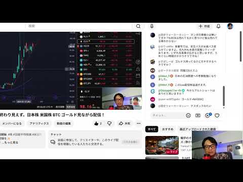 株価、大暴落！イラン戦争終わり見えず。日本株 米国株 BTC ゴールド見ながら配信！