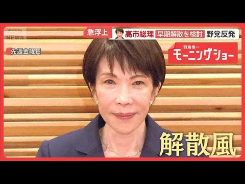 「ステージが変わった」高市政権、衆院の早期解散を検討　野党反発「大義がない」【羽鳥慎一モーニングショー】(2026年1… サムネイル