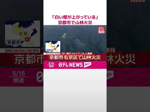 【速報】京都市で山林火災「白い煙が上がっている」と通報  shorts サムネイル