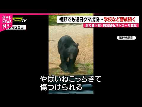 【クマ】人の生活圏に連日出没… 原因は？学校など警戒続く　静岡　NNNセレクション サムネイル