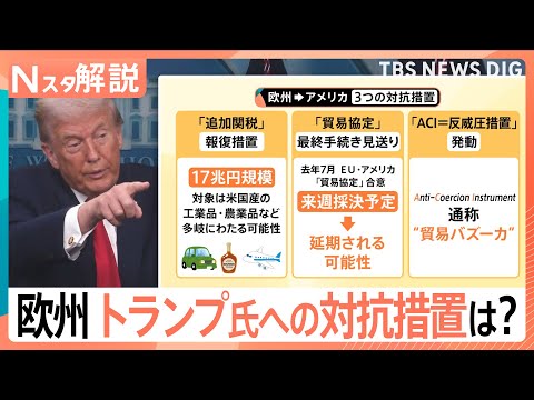 「同盟国への関税は誤りだ」トランプ氏の“グリーンランド関税”に欧州猛反発、貿易バズーカ「ACI」発動の現実味【Nスタ解… サムネイル