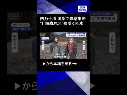 【ニュース】四万十川が渇水で異常事態“川底が丸見え”伊東市で長引く断水shorts サムネイル